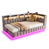 Merax Polsterbett Schlafsofa 90x200cm mit LED-Beleuchtung, Produktbild-Vorschau 9