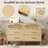 Sweiko Rattan kommode Sideboard mit 6 Schubladen, Produktbild-Vorschau 4