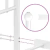 vidaXL Struttura letto con testiera in metallo bianco Anteprima dell’immagine prodotto 10