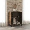 vidaXL Úložná skriňa Rustic Brown 72x36x82 cm Kov a MDF Náhľad obrázku produktu 2