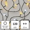 LED vánoční řetěz blikající, 12 m, venkovní i vnitřní, teplá/studená bílá, časovač Anteprima dell’immagine prodotto