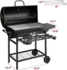 TEENO Grill Grillwagen Holzkohlegrill mit Produktbild-Vorschau 2