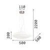Ideal Lux Glory SP3 D50, 3 žárovek, E27, IP20, Bílá Náhled obrázku produktu 3
