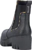 A side view of a black Chelsea boot with a leopard print lining. Podgląd zdjęcia produktu