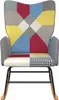 vidaXL Hojdacie kreslo Patchwork Fabric Náhľad obrázku produktu 3