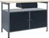 vidaXL Werkbank Schwarz 120x60x85 cm Stahl Produktbild-Vorschau 8