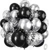 Set di palloncini in lattice 35 pezzi Party Capodanno Nero Anteprima dell’immagine prodotto 1