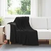 vidaXL Koc narzuta z polaru czarny 170 x 130 cm Podgląd zdjęcia produktu 2