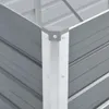 vidaXL Garten-Hochbeet Verzinkter Stahl 129x129x77 cm Grau Produktbild-Vorschau 3