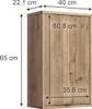 Meuble de salle de bain Vicco Eliza Chêne Viking 40x65cm Voir les images du produit 3