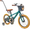 Kinderfahrrad Jungen Fahrrad Stützräder Schubstange 14 Zoll Produktbild-Vorschau 1
