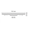 PROFHOME 156029 Rosette aus Polyurethan Deckenrosette Produktbild-Vorschau 4