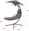 en.casa® Freischwebende Outdoor Hängeliege Stahl-Polyester Produktbild-Vorschau 2