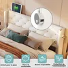 Łóżko 160x200 cm z beżowego aksamitu ze schowkiem Podgląd zdjęcia produktu 3