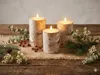 Anna's Collection Stumpfe Kerze - LED - Birkenholz weis - Produktbild-Vorschau 9