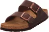 A single brown Birkenstock sandal is shown from a slightly angled front view against a white background. Produktbild-Vorschau