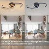 A split image showing a modern ceiling lamp in two different lighting conditions, with a living room scene below. Náhled obrázku produktu