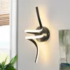 ZMH Wandlampe Innen LED Wandleuchte Schwarz Wand Lampe für Produktbild-Vorschau 1