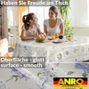 Tischdecke Floral Blumenkaro Blau Oval 240x140cm mit Produktbild-Vorschau 6
