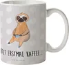 Mr. & Mrs. Panda Kindertasse Faultier Kaffee - Grau Pastell Produktbild-Vorschau 1