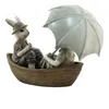 Clayre & Eef Figur Kaninchen 14x10x12 cm Grün Braun Produktbild-Vorschau 3