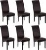 Chaise aspect cuir - marron, Lot de 6 Voir les images du produit 1