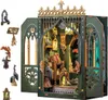 A 3D model of a book nook, designed to look like a miniature gothic library or study, with intricate details and lighting. Náhled obrázku produktu