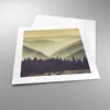 Poster - Poster ohne Rahmen - Berge Wald Natur - 40x40 cm - Produktbild-Vorschau 3