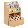 COSTWAY Kinderregal mit 5 Ebenen, Holz Bücherregal mit Produktbild-Vorschau 1