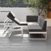 Garten-Lounge-Set Outdoor-Ecksofa + Glas-Couchtisch Jamila Produktbild-Vorschau 12