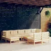 vidaXL 10-tlg. Garten-Lounge-Set mit Creme Kissen Produktbild-Vorschau 10