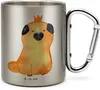 Mr. & Mrs. Panda Thermobecher Mops Krone - Transparent - Produktbild-Vorschau 1