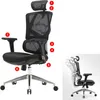 A black ergonomic office chair with numbered callouts pointing to different features. Náhled obrázku produktu