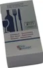 A notepad for gastronomy use, showing a wine glass, fork, and knife illustration. Produktbild-Vorschau
