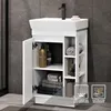 Planetmöbel Badmöbel Set NYX Waschtisch 50 cm Matt Weiß Produktbild-Vorschau 3