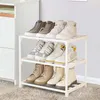 Schuhschrank Schmal, Schuhregal mit 3 Ebenen, Schuhablage Produktbild-Vorschau 4