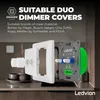 Ledvion LED Doppeldimmer Schalter 100W 240V weiß Produktbild-Vorschau 6