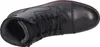 A top-down view of a black leather boot with laces and fur lining. Produktbild-Vorschau