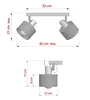 LUXOLAR – 2-punktowa lampa sufitowa LED, zielono-złota, Podgląd zdjęcia produktu 3