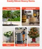 SucceBuy Chariot pour poubelles avec roues, réglable Voir les images du produit 5