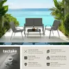Salon de jardin NORA pour 4 personnes avec table - gris Voir les images du produit 2