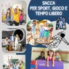 HECKBO Sacca sportiva con motivo astronauta e spazio | Anteprima dell’immagine prodotto 6