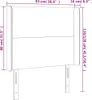 Kopfteil mit Ohren Schwarz 93x16x118/128 cm Samt Produktbild-Vorschau 9