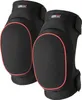 A pair of black knee pads with red trim, shown from the front. Anteprima dell’immagine prodotto