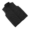 A black puffer vest is shown against a white background. Náhled obrázku produktu