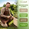 Floranica Bordure de Jardin en bois 40 x 200 cm Naturel Voir les images du produit 8