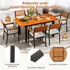 COSTWAY Gartenmöbel Set, 130/170x80cm Gartentisch Produktbild-Vorschau 6