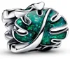Pandora Charm Ladies Monstera Leaves Enamel Green Silver Podgląd zdjęcia produktu 1
