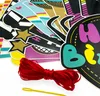 Oblique Unique Happy Birthday Girlande Retro Banner 80er Produktbild-Vorschau 3