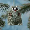 Weihnachtsbaumschmuck Yeti TOM - Polyresin - inkl. Aufhänger - matt - H: 8cm - grün Produktbild-Vorschau